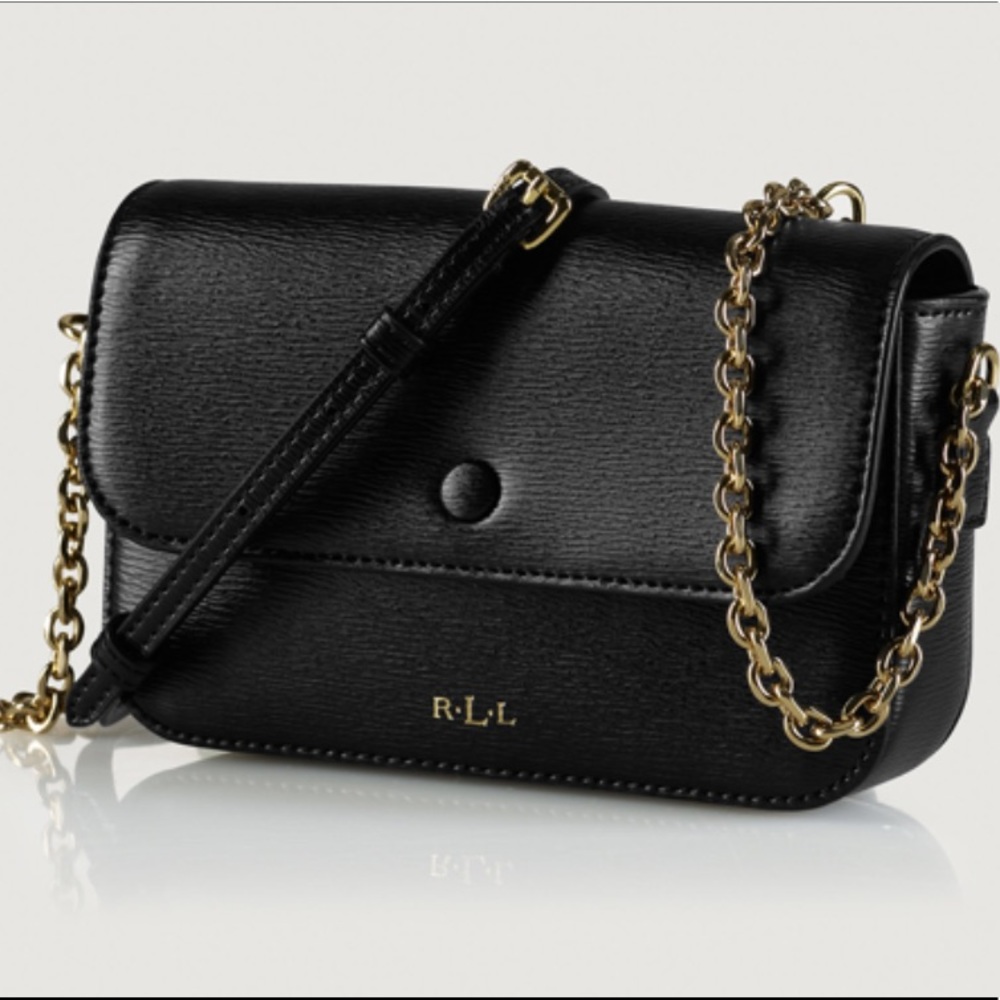 RALPH LAUREN Black Newbury Tech Mini Crossbody